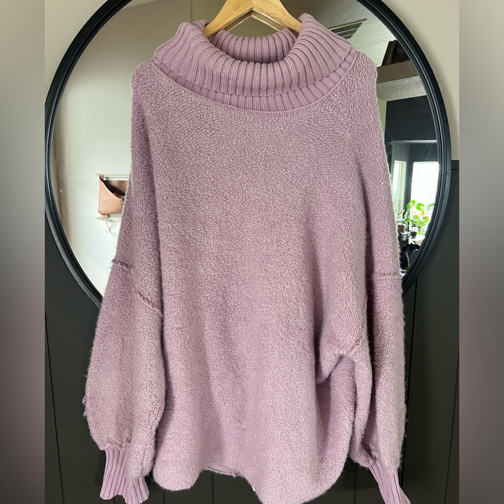 Free People Lilac Turtleneck Sweater